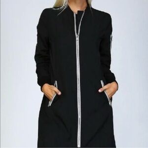 LISTICLE LONGLINE BOMBER JACKET!  ONLY WORN 3X!